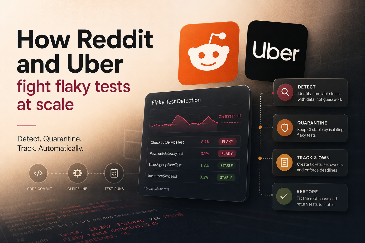How Reddit and Uber fight flaky tests at scale